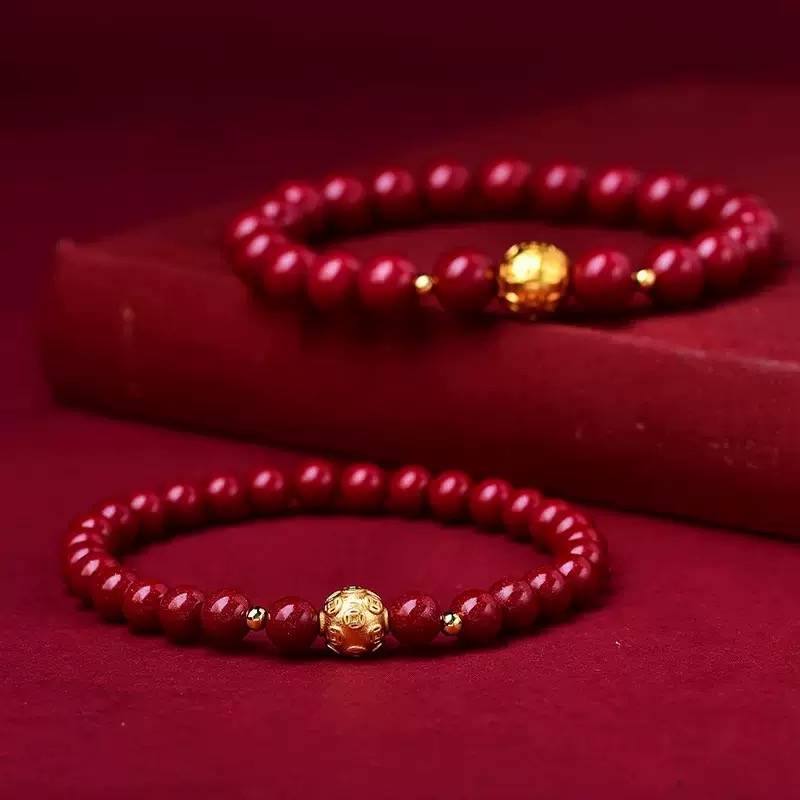 ZS朱砂金钱珠手串手链