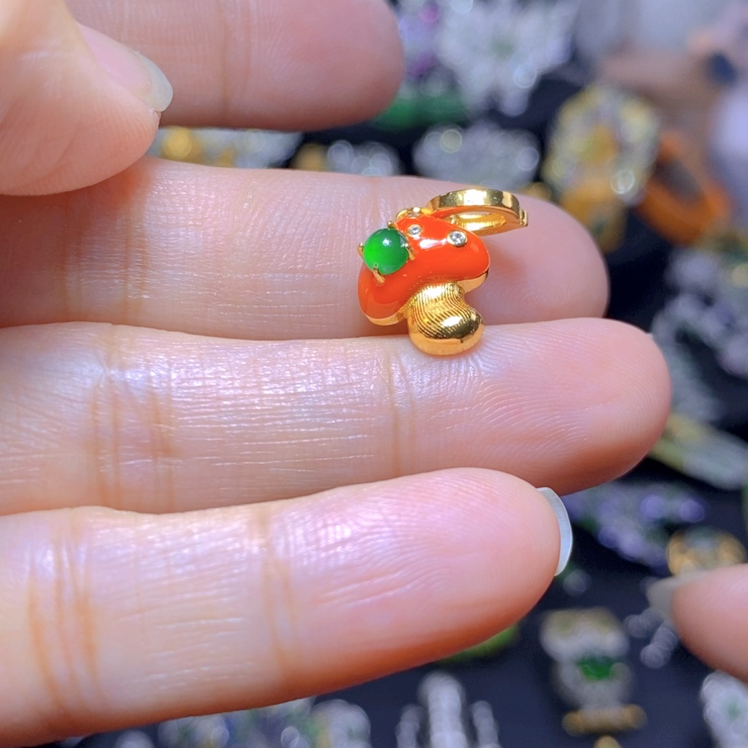 翡翠银S925镶嵌耳饰多样性发其一