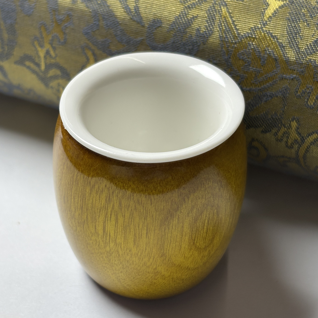 金丝楠陶瓷茶杯 