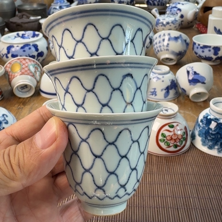 青花瓷器杯子茶具