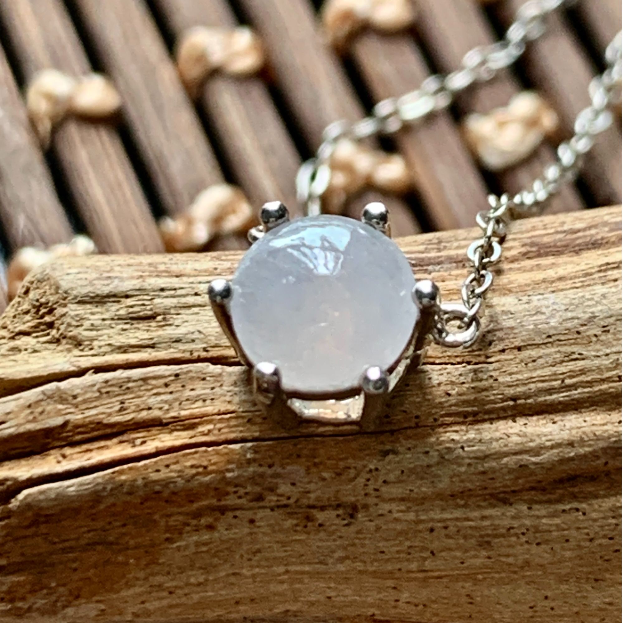 银镶翡翠蛋面项链36070D（多样性发货）