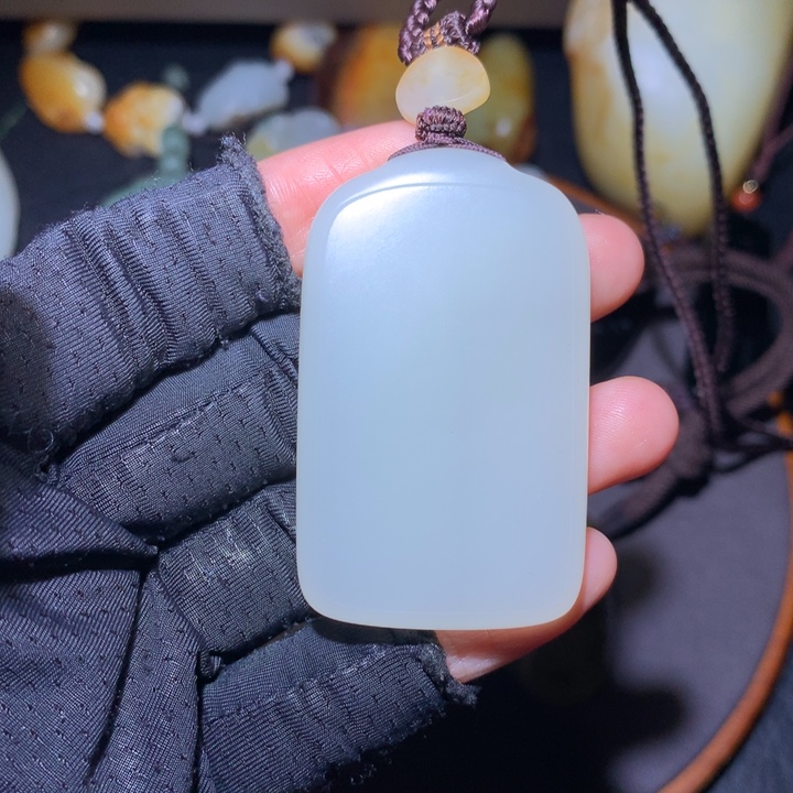 沉***金和田玉未镶嵌挂件