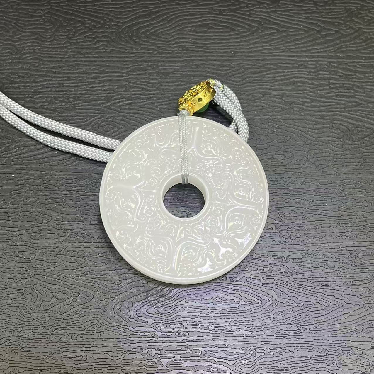 【静雯珠宝】J031 轻奢 DIY老油料 和氏白 平安扣吊坠 多样性发其一