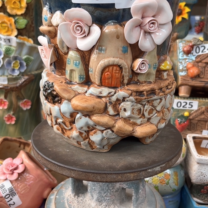 紫砂花盆粗陶材质多肉花盆