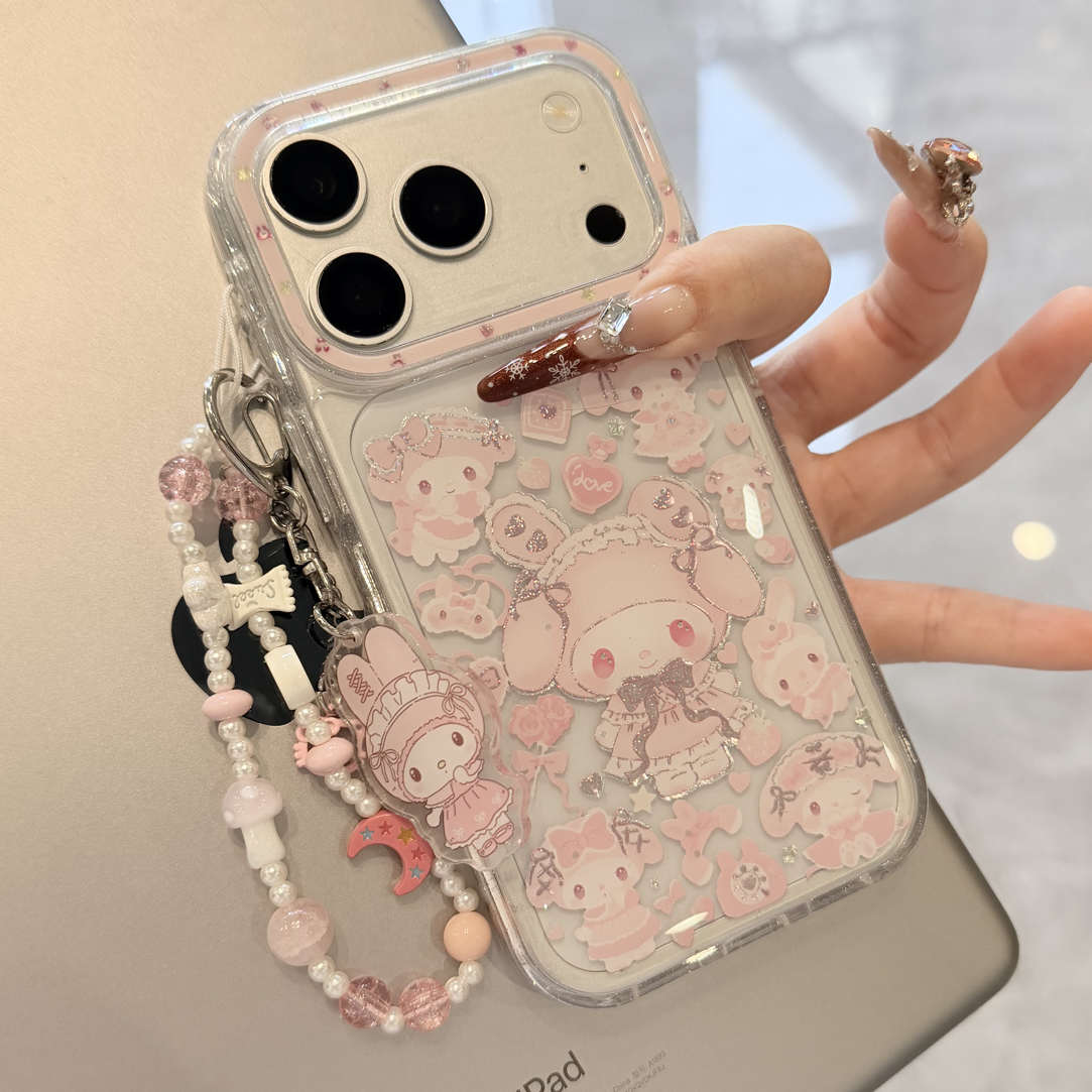 ins可爱鎏金美乐蒂适用iphone17promax苹果16手机壳15可爱14女款