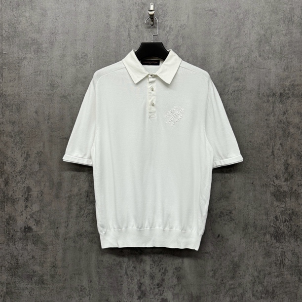 99新 LouisVuitton/路易威登 Lv刺绣Logo珍珠Polo短袖/WK385/M码