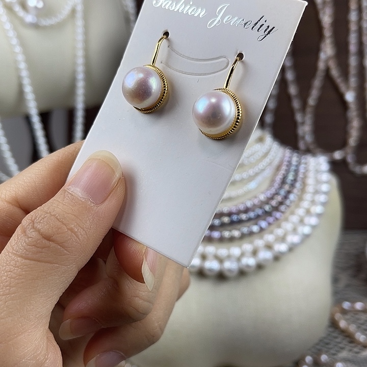 耳钉淡水珍珠未镶嵌