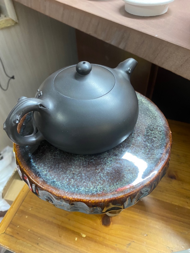 原矿紫泥80目的半月花口品半手工全手工