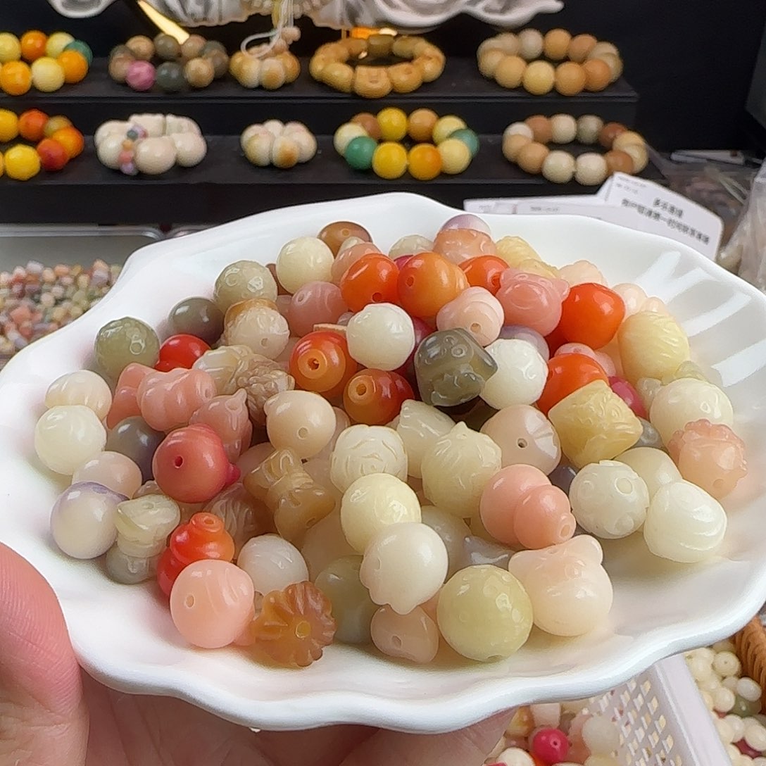 吊坠菩提根/象牙果卡12雕刻件混锅20卡牌➕10备珠