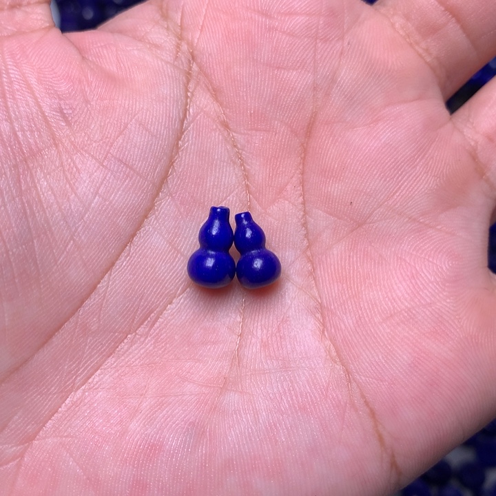 水***灵青金石未镶嵌葫芦