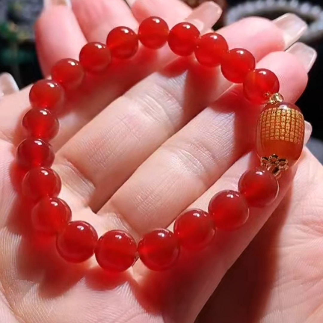 红玛瑙心经手串单圈