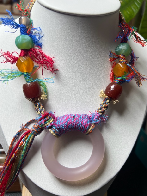 缠丝玛瑙玉髓私人订制锁骨项链