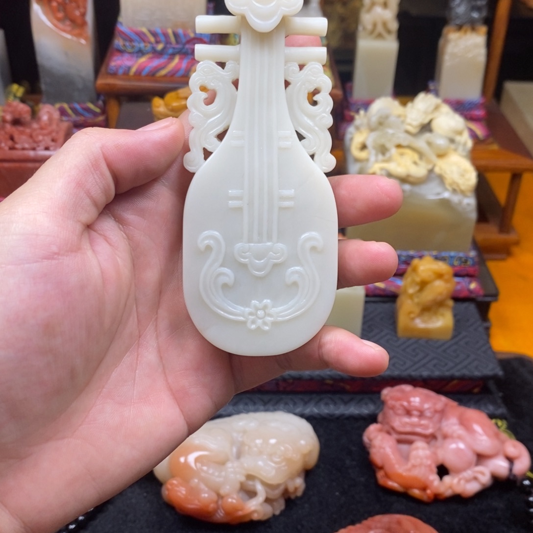 寿山石印石皓*红红火火好好