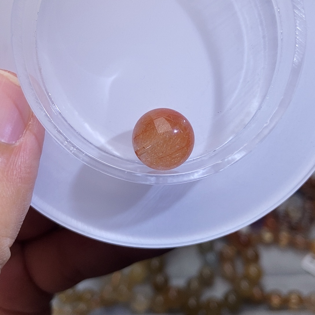 水晶手链未镶嵌红发晶单珠11.7mm
