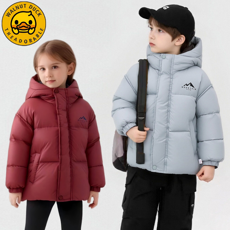 小黄鸭冬装儿童保暖羽绒服新款中大童冬季加厚连帽外套XT900-AM