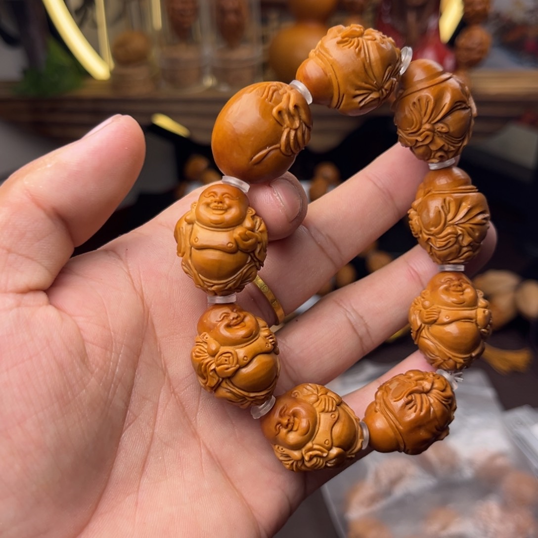 橄榄核吊坠橄榄核站立弥勒2.0