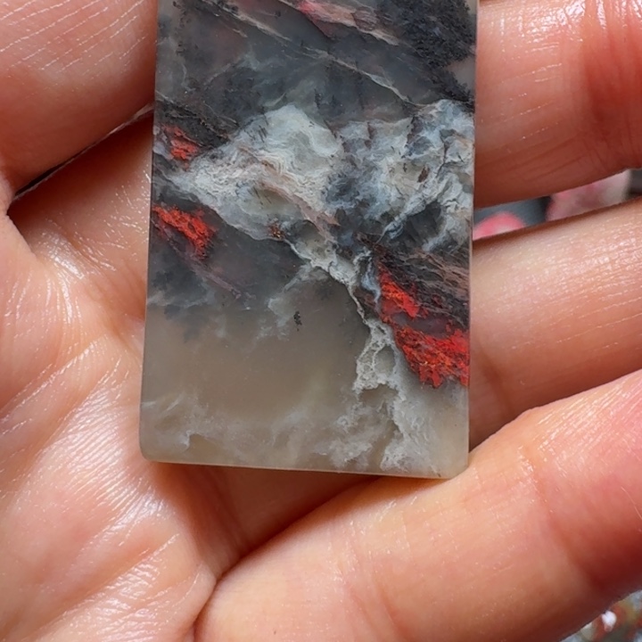 巴林石巴林石鸡血石无事牌