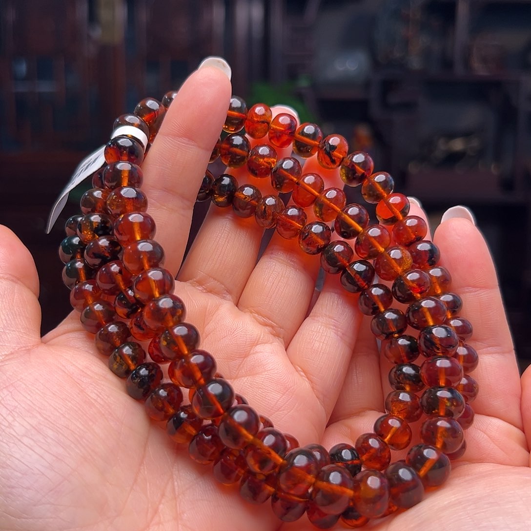 琥珀裸石未镶嵌抚顺琥珀20524。10m m