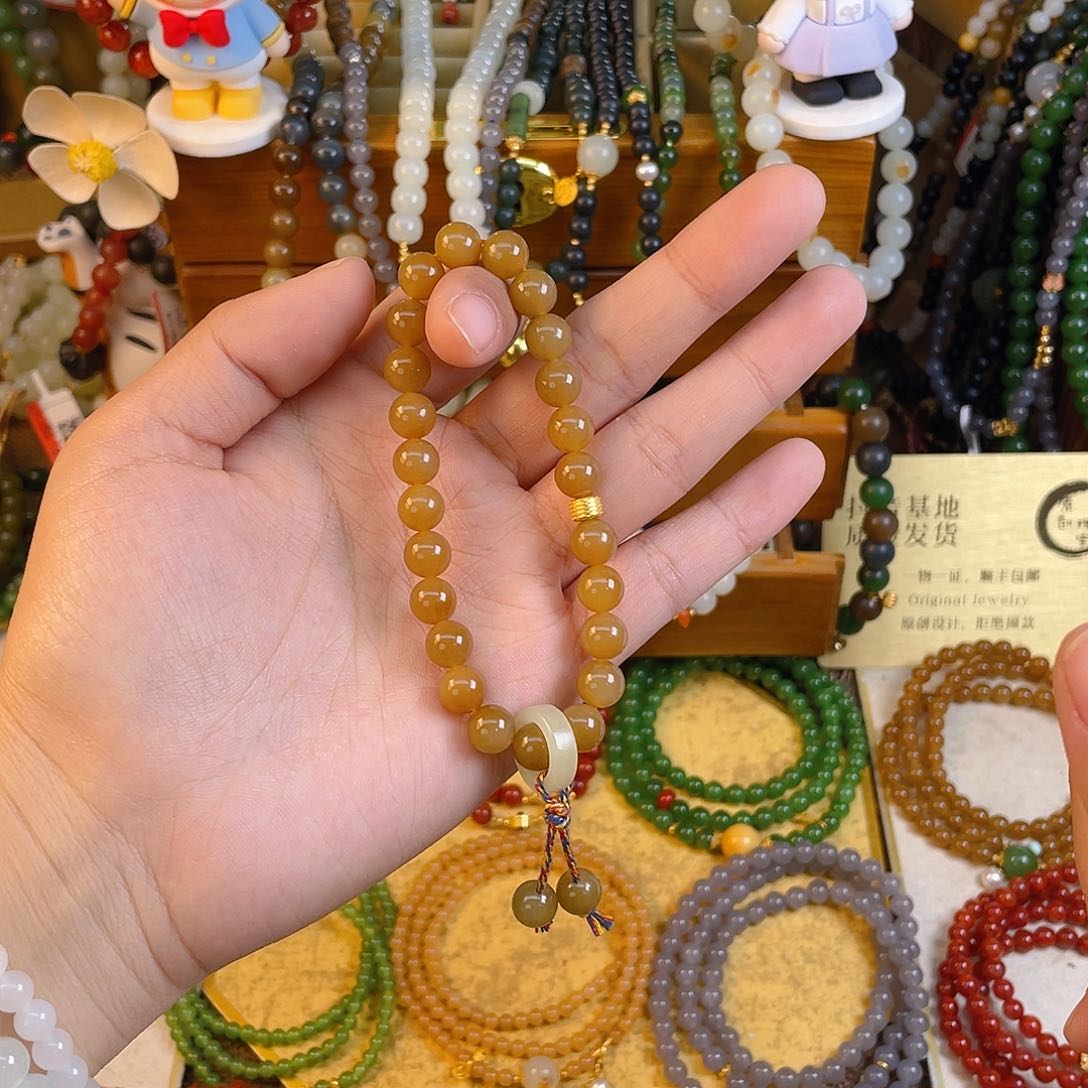 和田玉单圈手串未镶嵌