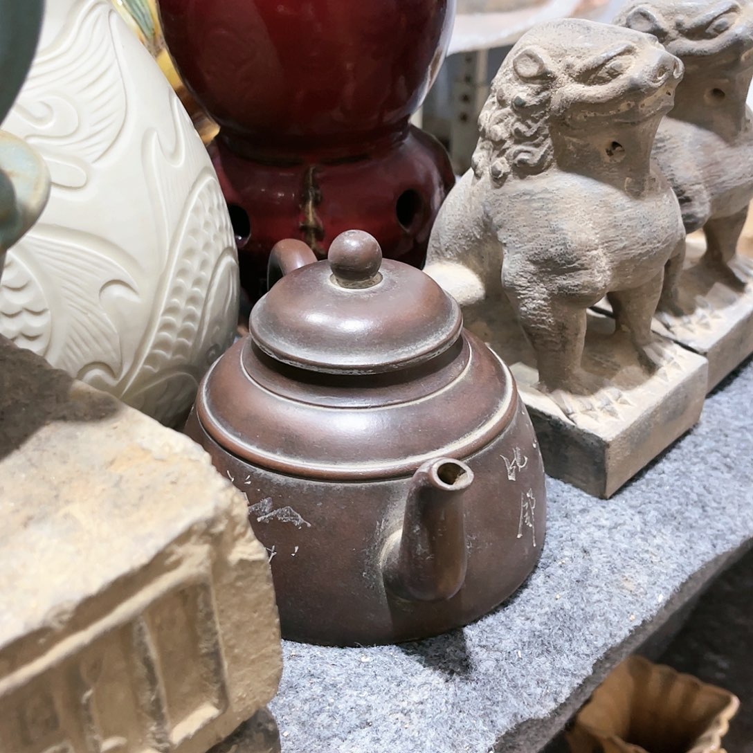 瓦当摆件摆件茶桌茶台陶瓷停**停