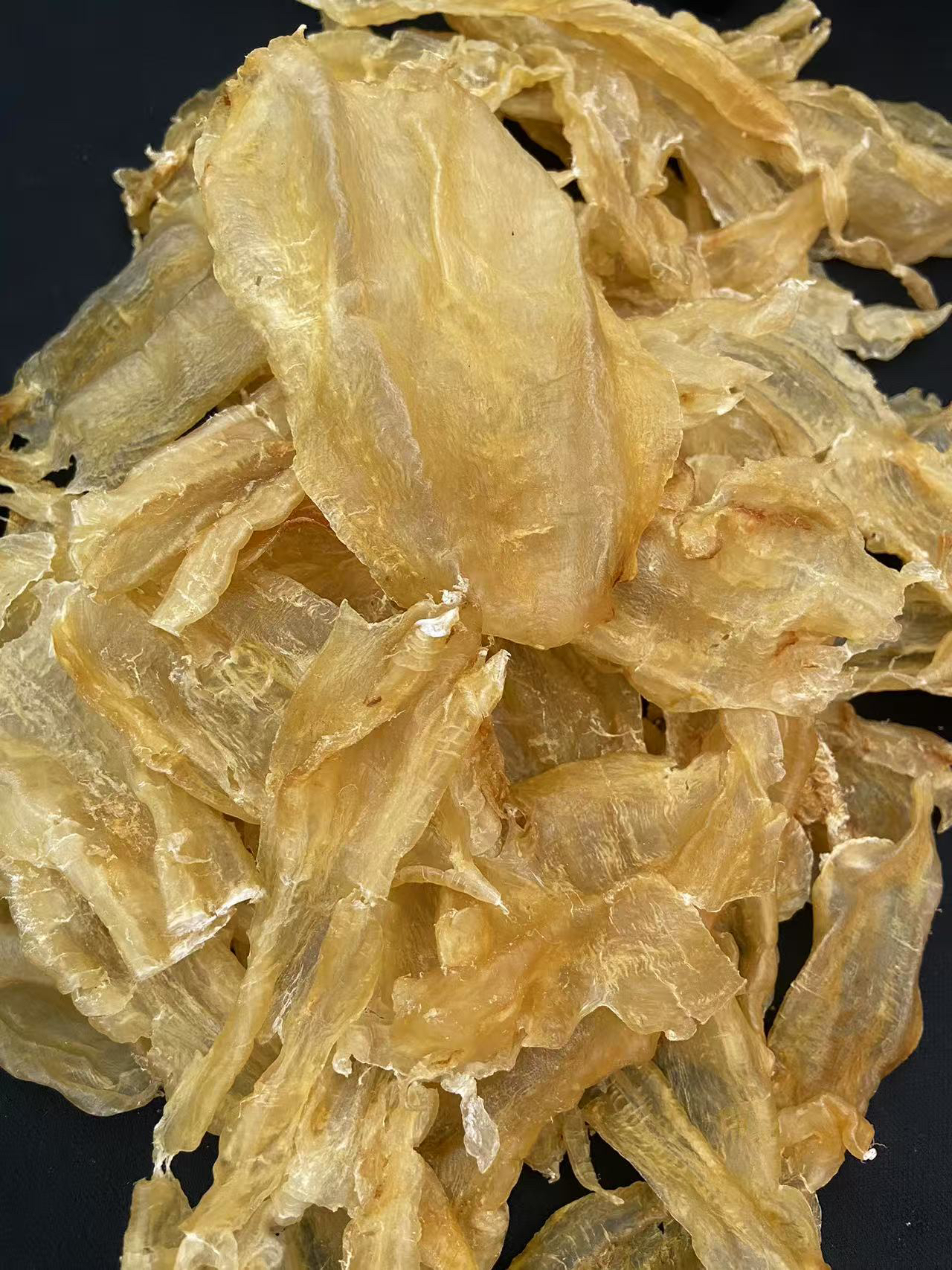 广东汕头+小北海公花胶开片鱼胶鱼肚干胶干货-煲汤-500G