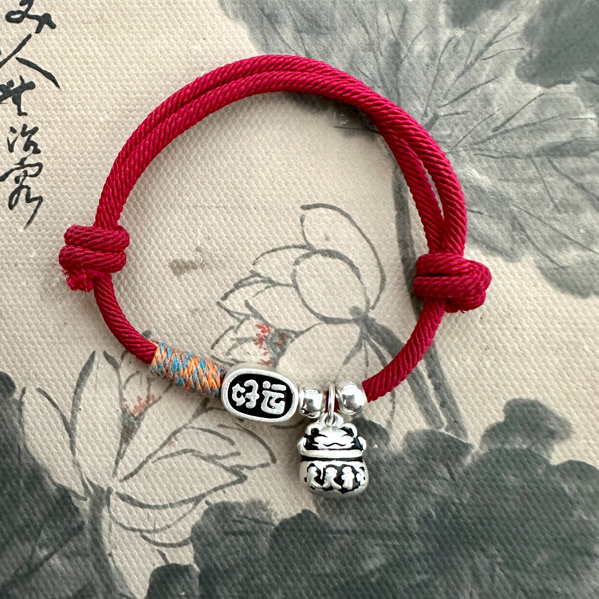 足银手链 好运手链招财猫招米米时尚百搭好看