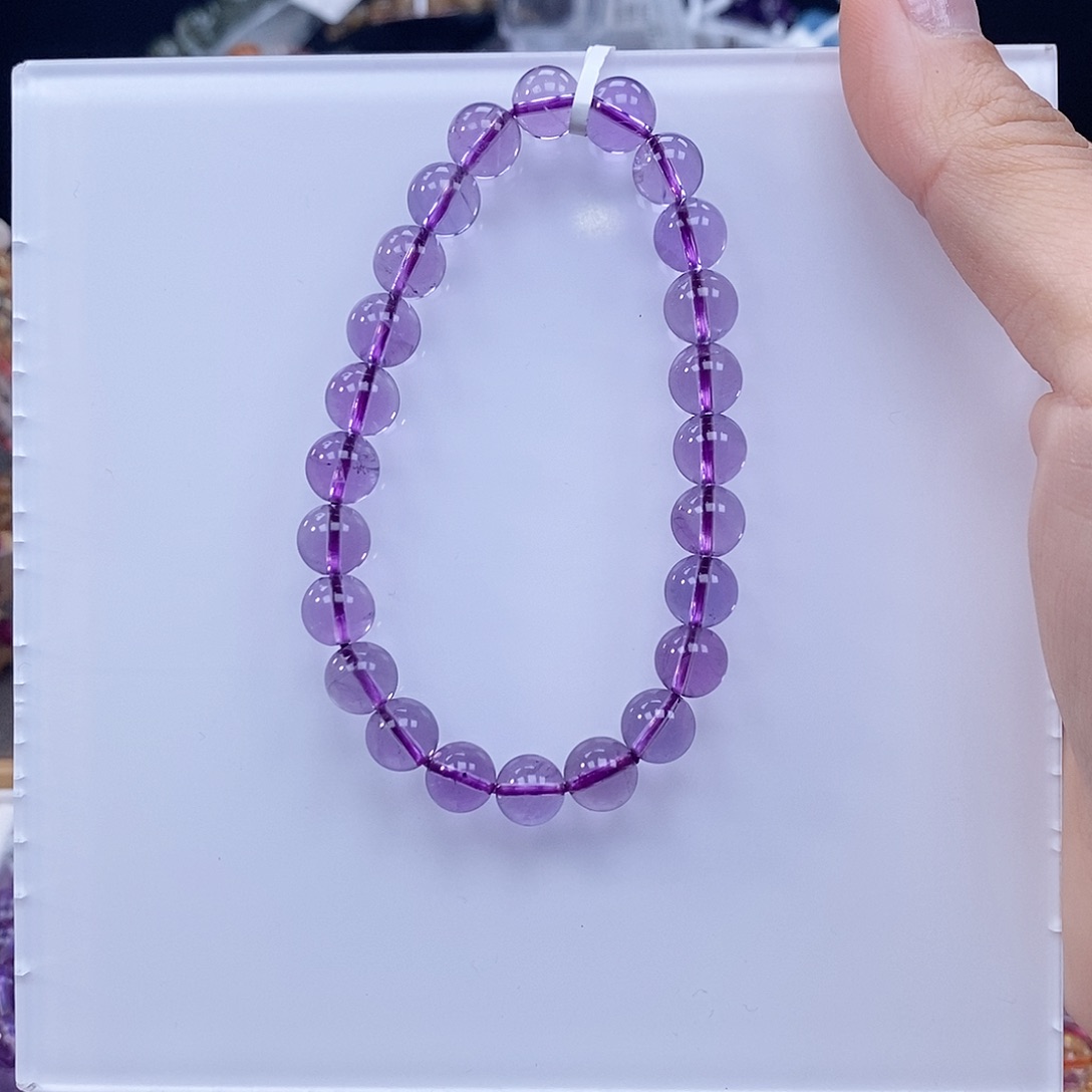 未镶嵌手串水晶巴西紫水8➕