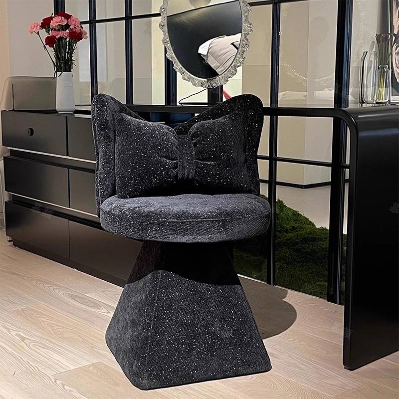 轻奢化妆凳高级感蝴蝶椅可旋转化妆椅梳妆台梳妆凳梳妆台专用凳子