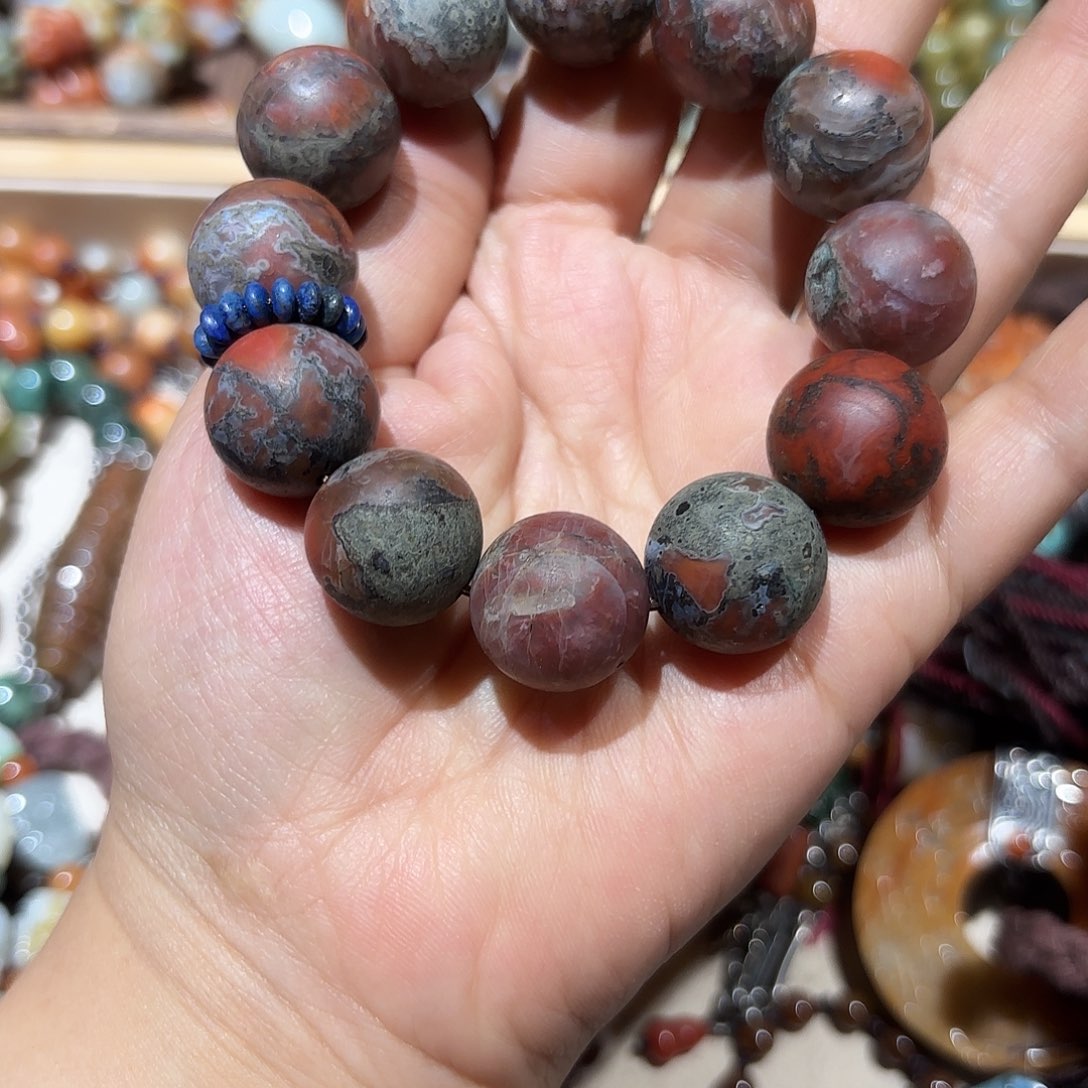 南红玛瑙合金手镯原创