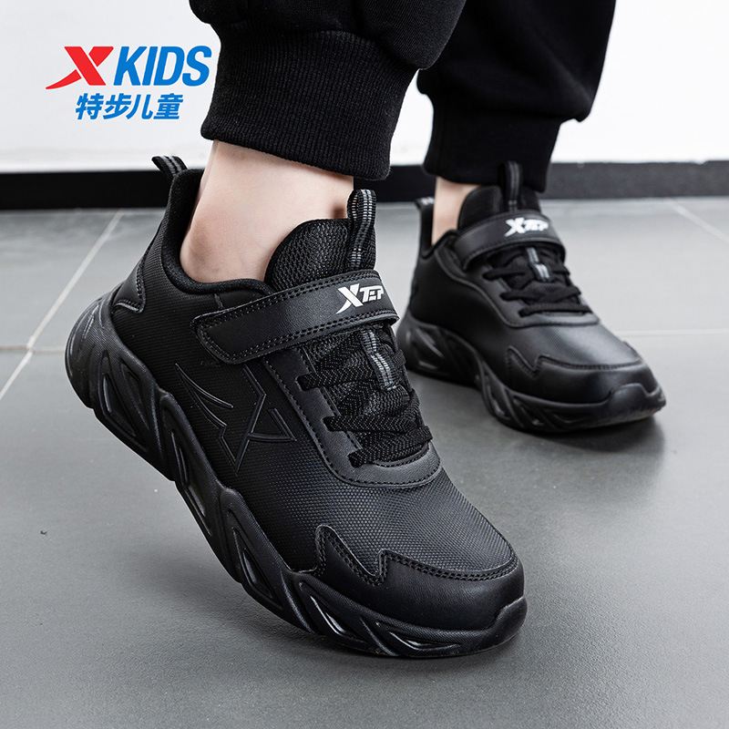 特步童鞋男童运动鞋2026春季新款官方中大童网面防滑儿童跑步鞋男商品图