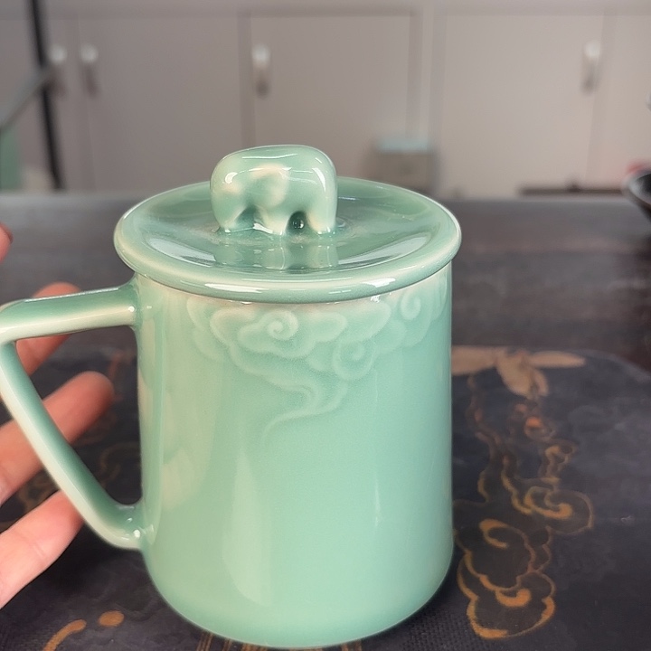 龙泉云间青瓷小米茶器