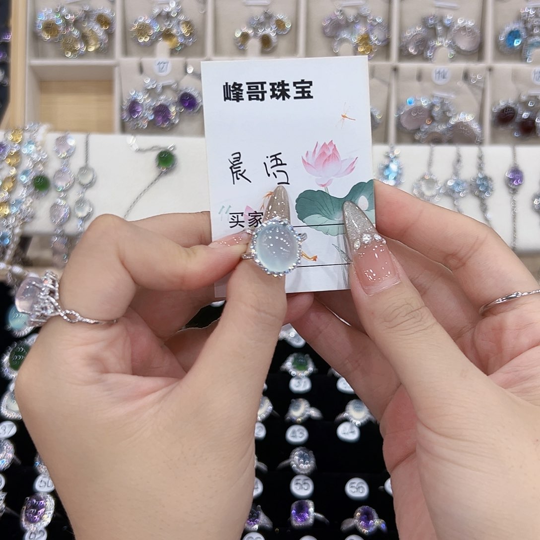 晨***语水晶戒指银S925镶嵌