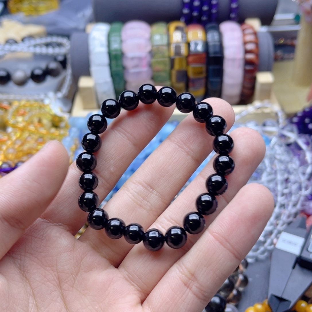 水晶手链银S925镶嵌8mmm