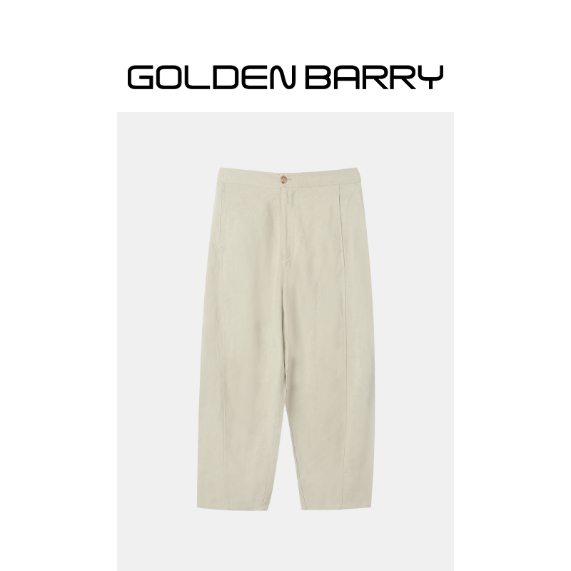 GOLDENBARRY|521049丝麻九分裤