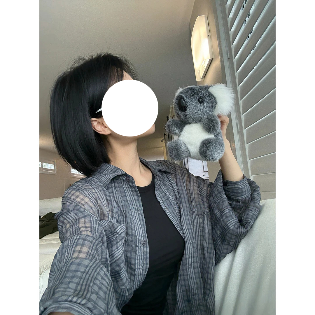 2025年秋季新品 FORI 泡泡衬衫 肌理感格纹宽松衬衫