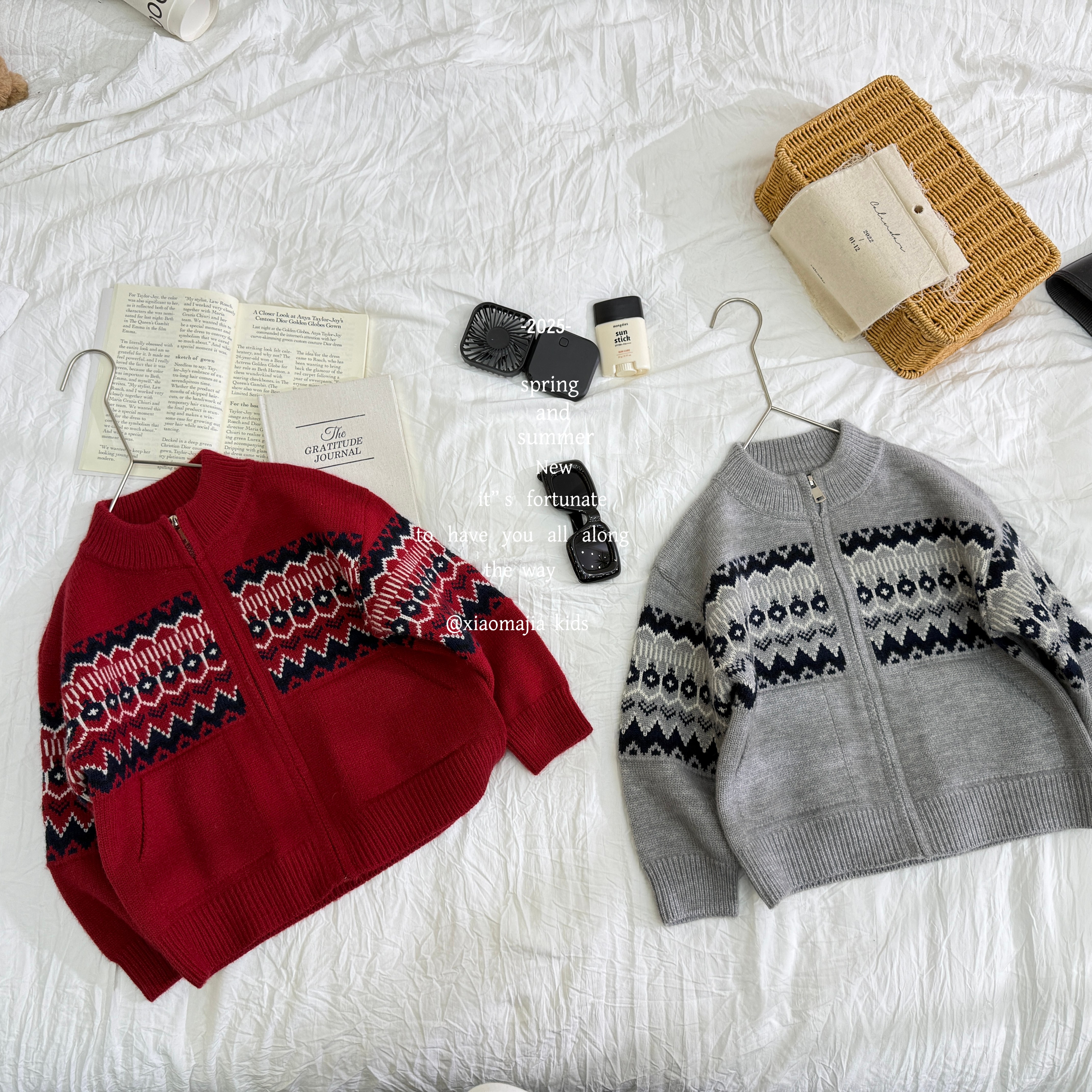 05小马家2025秋款儿童针织条纹开衫毛衣S-7239穿搭毛衣外套