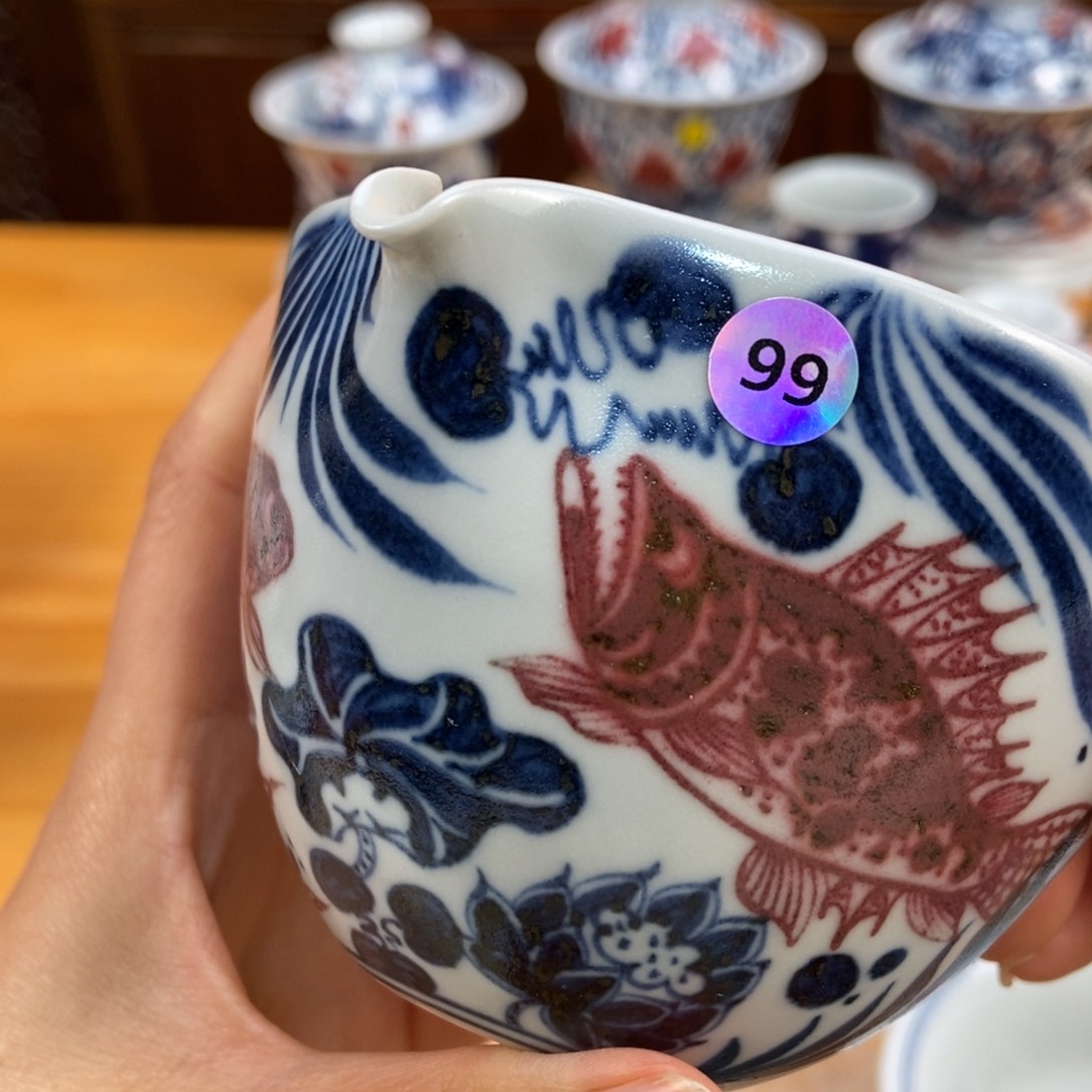 手绘现代茶具非古董