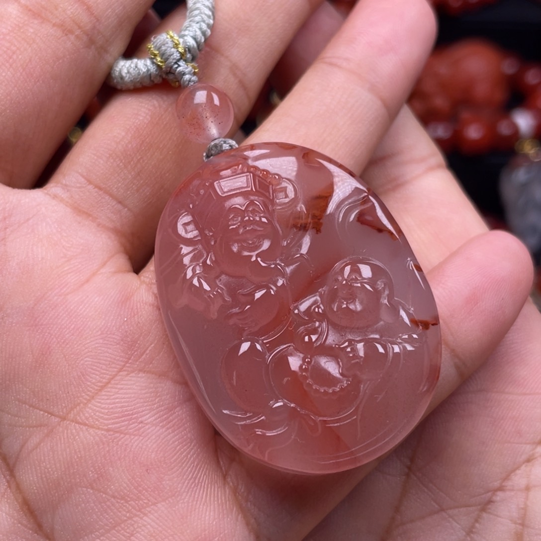 南红玛瑙未镶嵌珠宝奇石吊坠