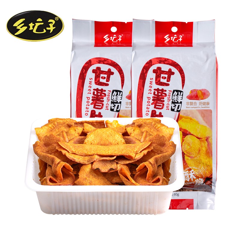 三峡风土凝一片！奉节乡坛子甘薯片，每口都是现挖红薯的鲜地瓜