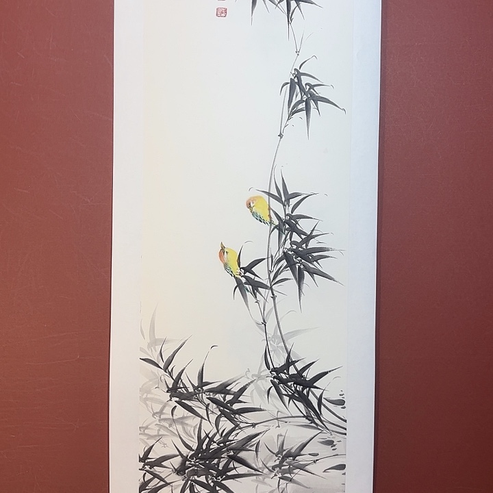 国画听兰老师花鸟