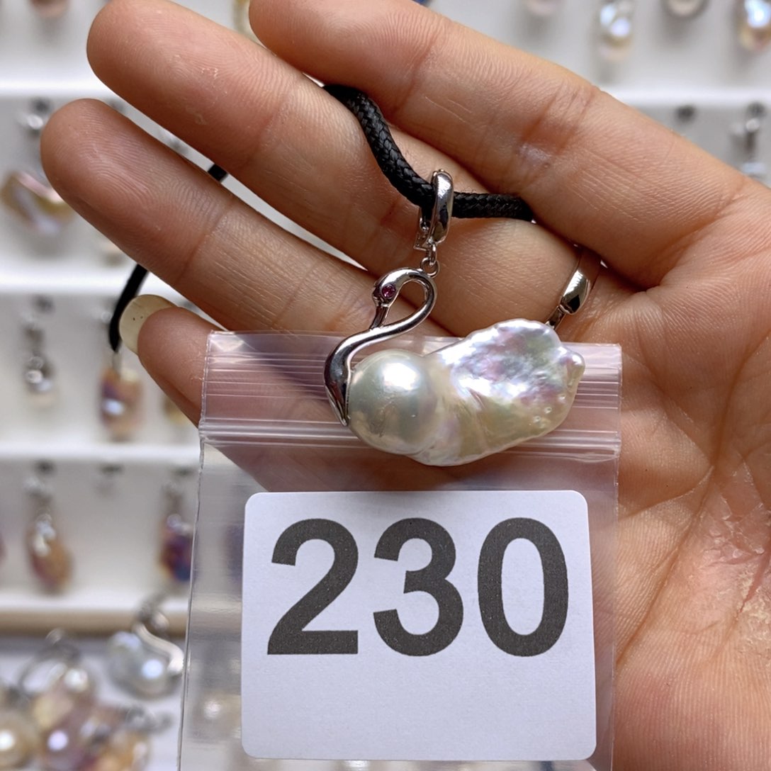 淡水珍珠颈饰银S925镶嵌230