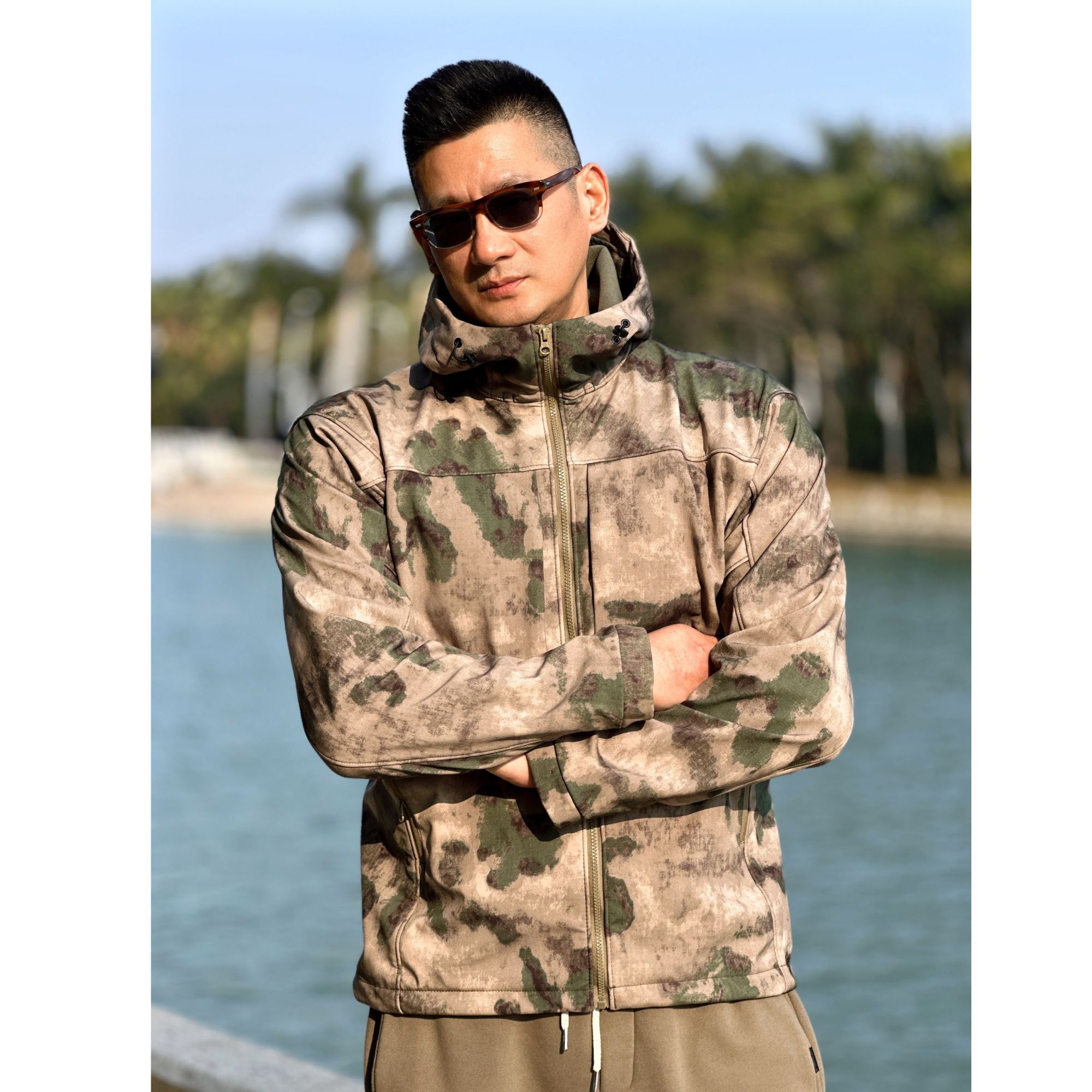 【大叔专属】军板 GMhood防水徒步通勤运动软壳冲锋衣透气外套