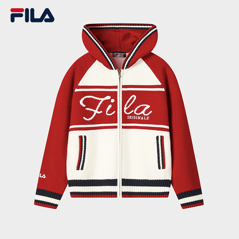 Fila/斐乐运动外套【绵羊毛柔软舒适】户外休闲编织外套F11W619409F