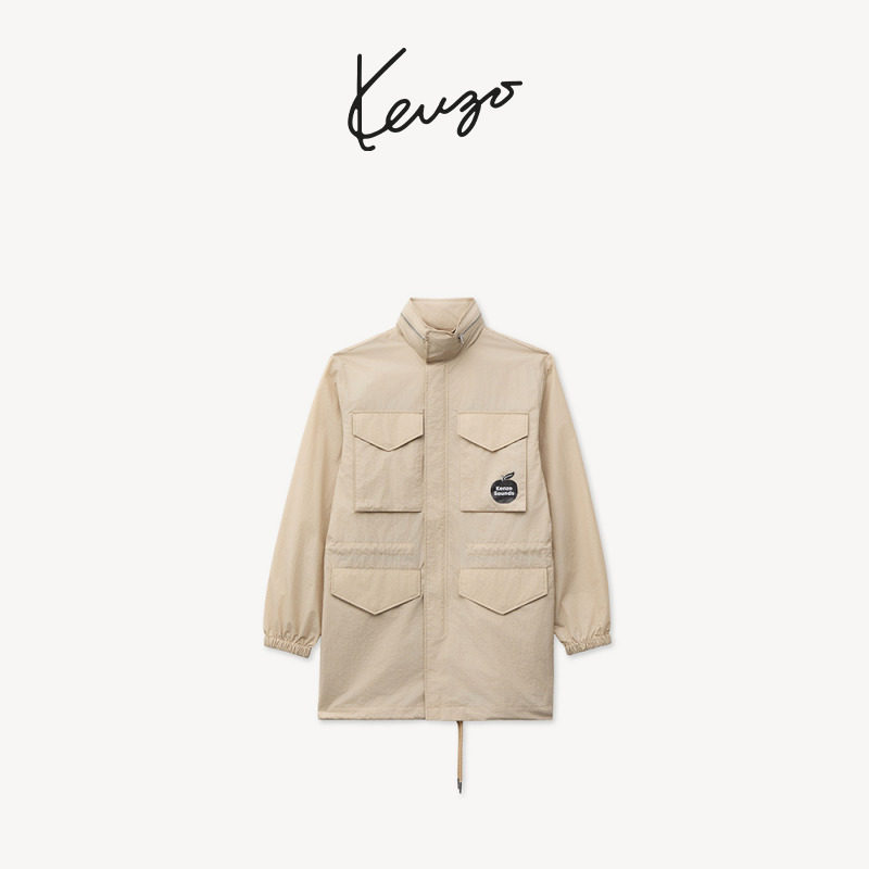 KENZO 女士苹果图案 燕麦格雷时尚休闲口袋外套商品图