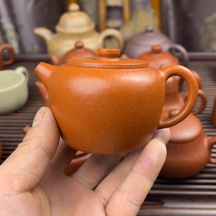 紫砂茶壶赵庄朱泥全手工