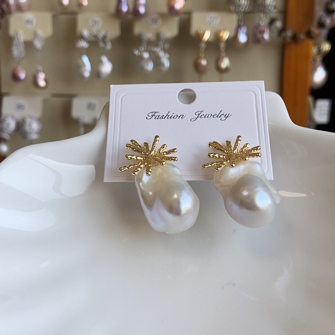 颈饰合金淡水珍珠特价耳饰4049