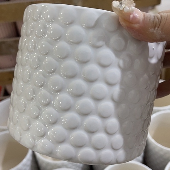 多肉绿植陶瓷花盆9.9包邮，有孔