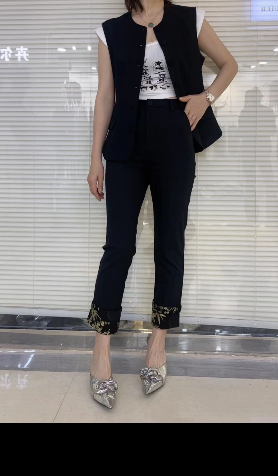 邹先森1237-28杭州品牌货新款时尚百搭气质春夏九分显瘦