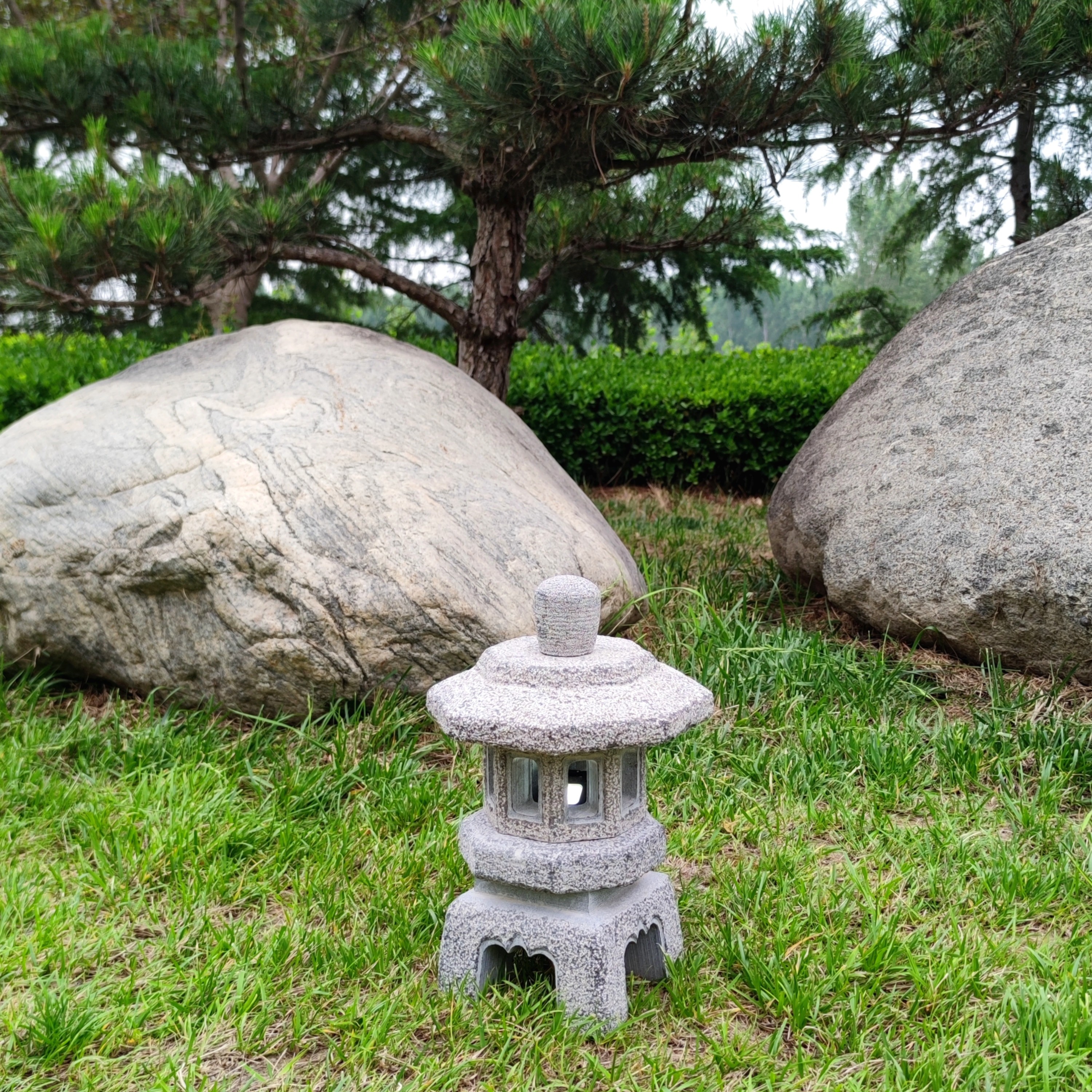 石灯青石原石石灯笼家用石灯塔摆件石雕石头灯草坪庭院摆件石雕