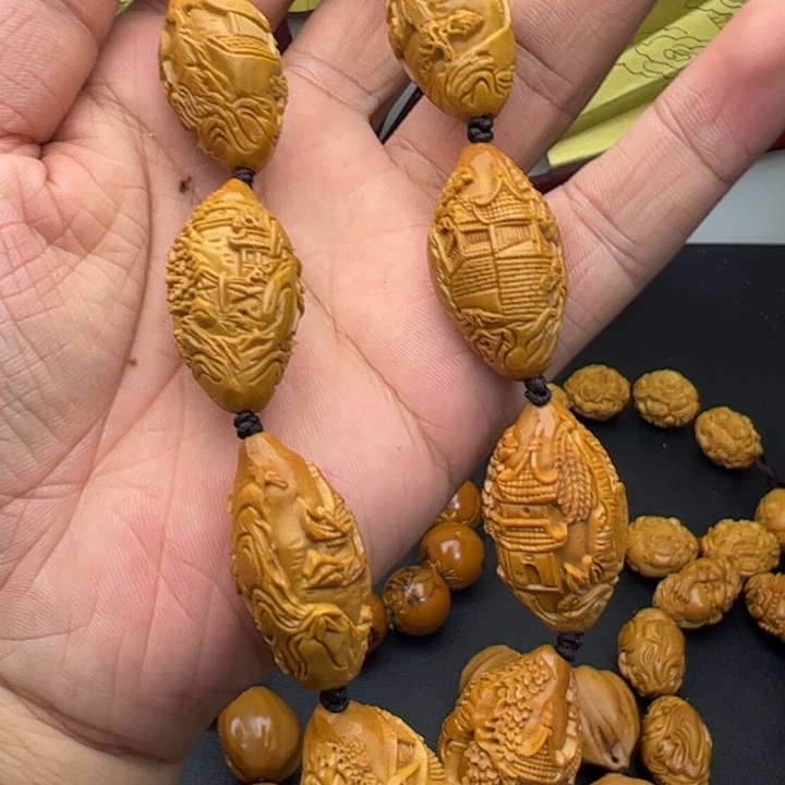 橄榄核手串/手链梅林铁盒苏州园林